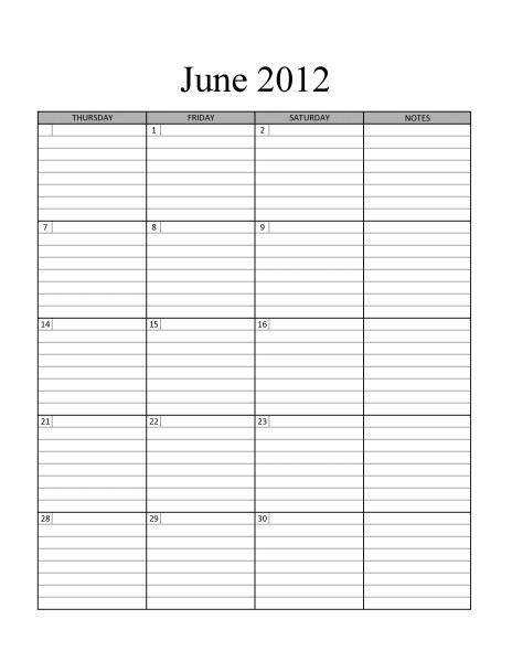 Printeable Lined Monthly Calendar Calendar Template 2019