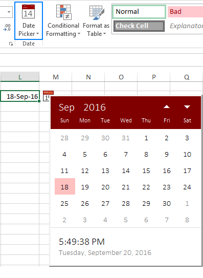 Inserting Calendar Drop Down In Excel 2016 Calendar Template 2019