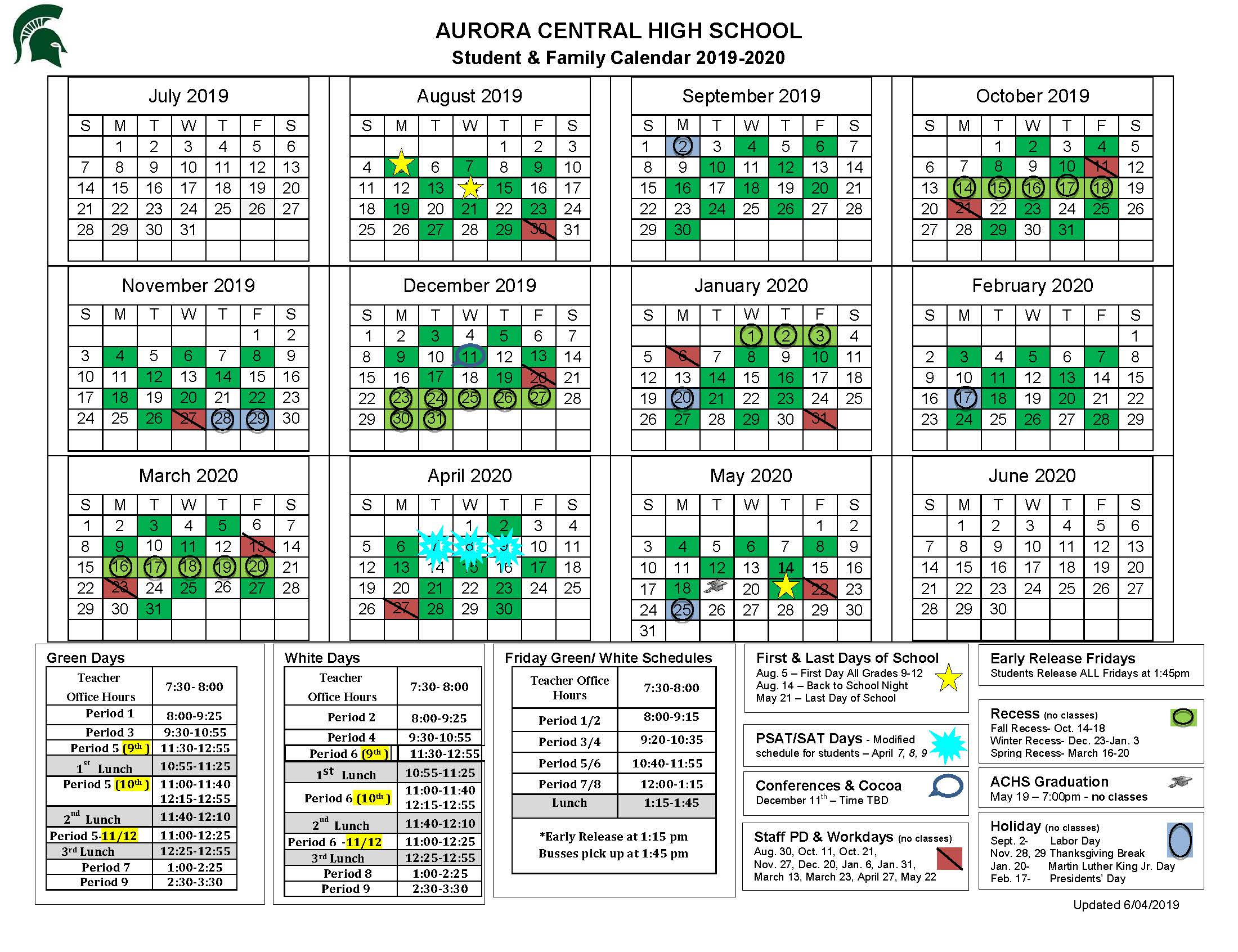 Aurora University Academic Calendar