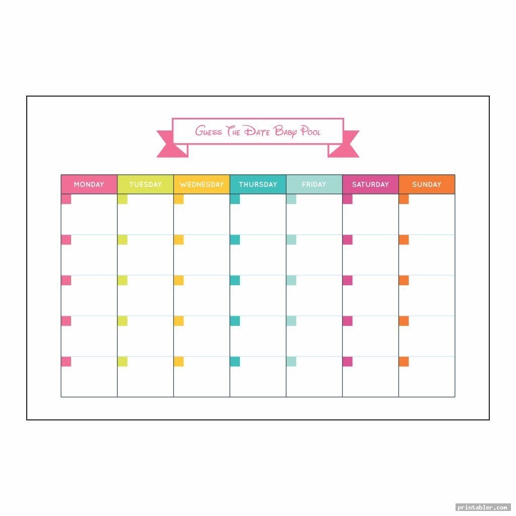 Free Baby Template Downloads Baby Due Date Calendar Template 2022