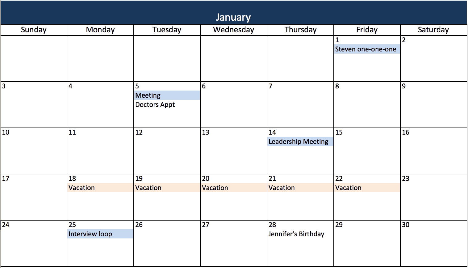 Free Excel Calendar Customize and Print