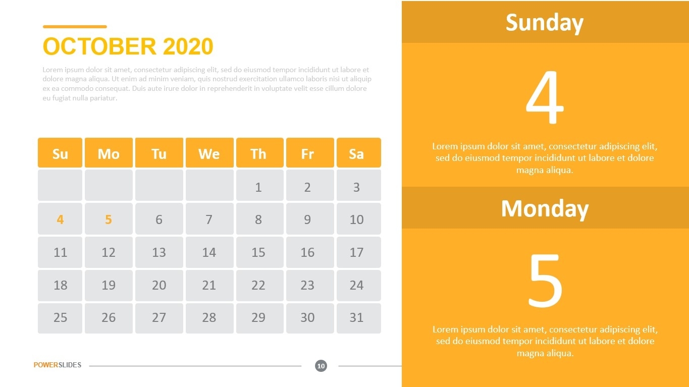 Monthly Calendar 2020 | Download Now | Powerslides™