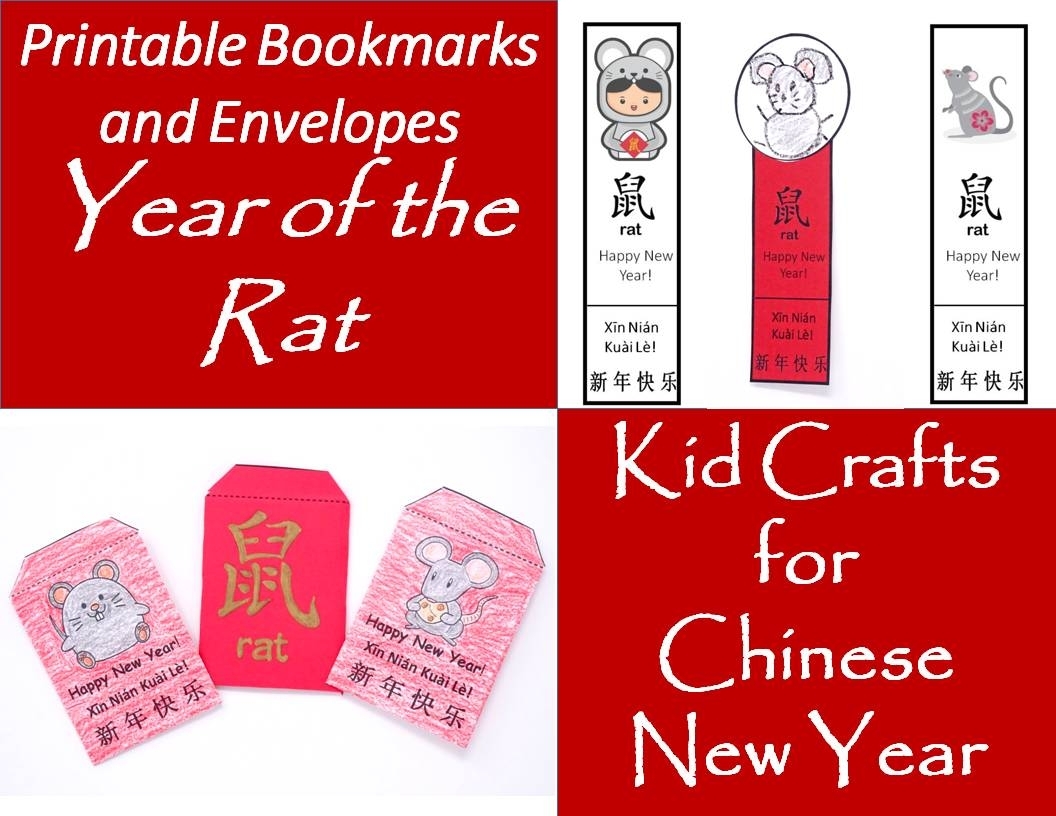 Printable Envelopes And Bookmarks For Year Of The Rat: Kids