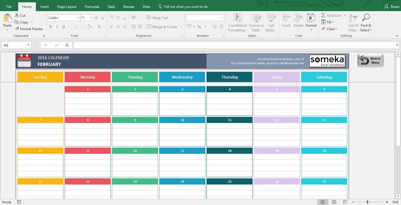 12 Month Training Calendar Template In 2020 | Excel Calendar