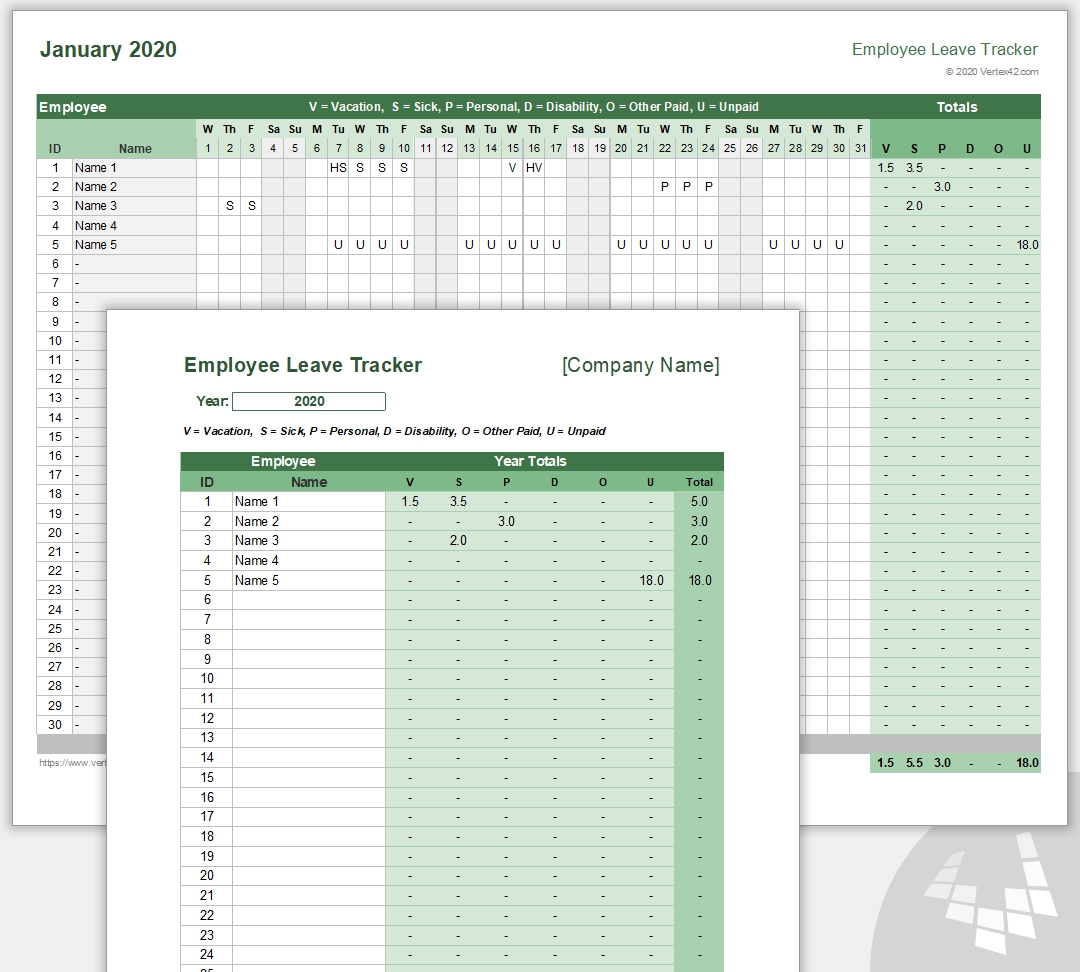 Free Printable Employee Time Off Tracking Calendar Calendar Template 2023