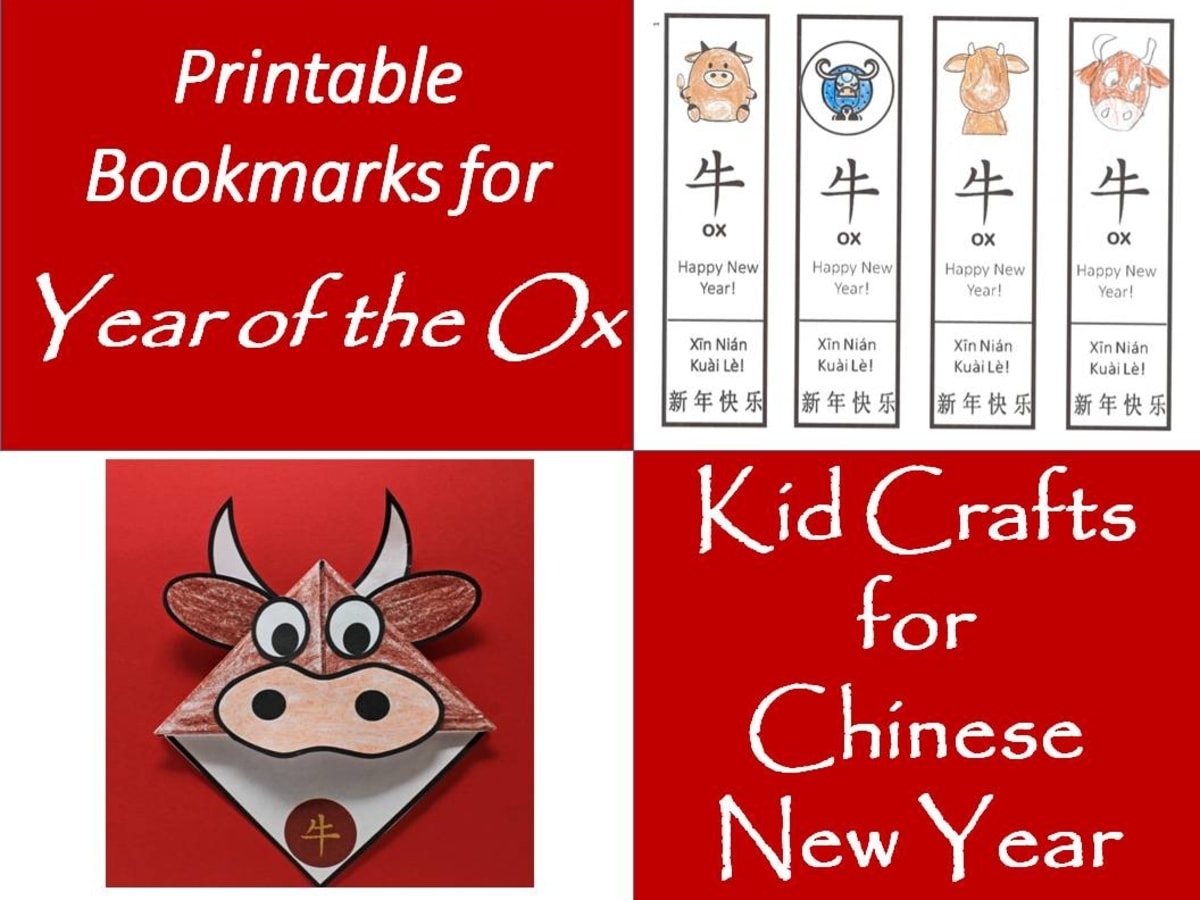Printable Bookmarks For Year Of The Ox: Kids' Crafts For