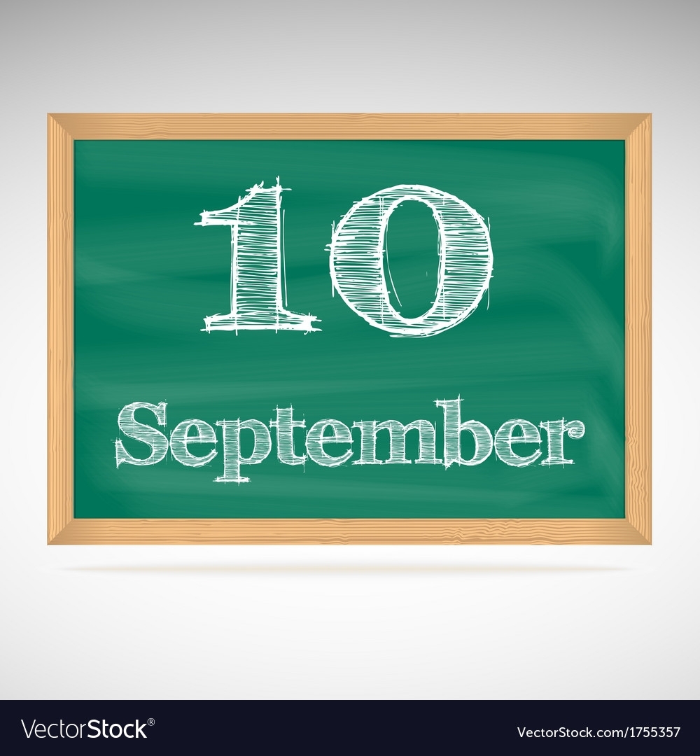 September 10 Day Calendar School Board Date