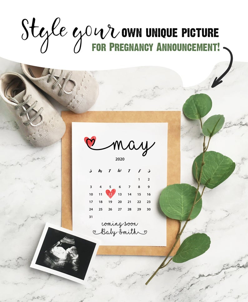 April 2021 Pregnancy Announcement Baby Due Date Calendar