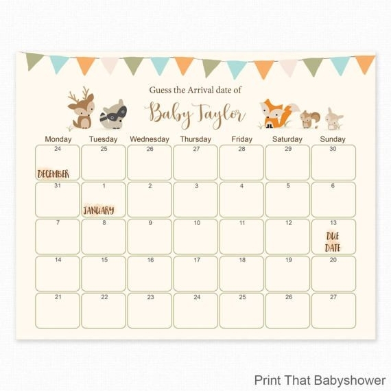 Baby Guess Birthday Free Printable | Calendar Template 2021
