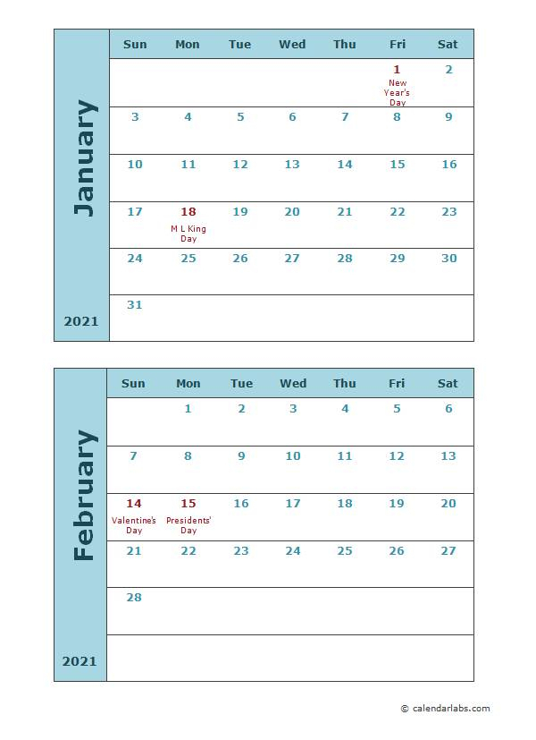 2021 Calendar Templates | Free, Editable, Pritable Templates