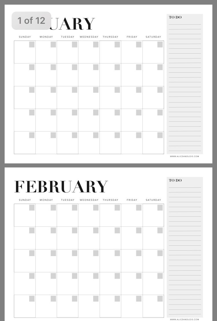 Free Printable Monday To Sunday Calendar | Calendar Template 2023