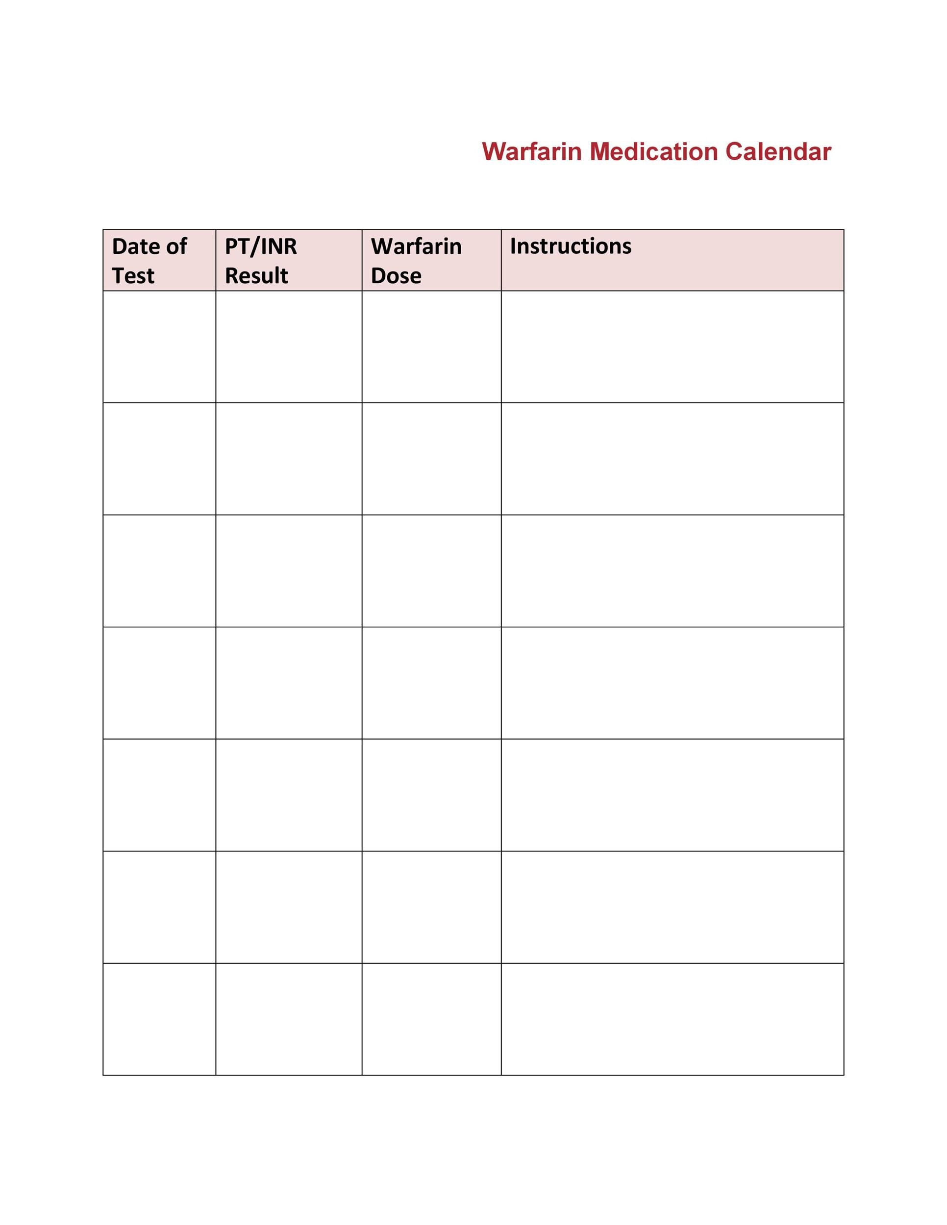 Printable 28 Day Medication Expiration Calendar Template 2023