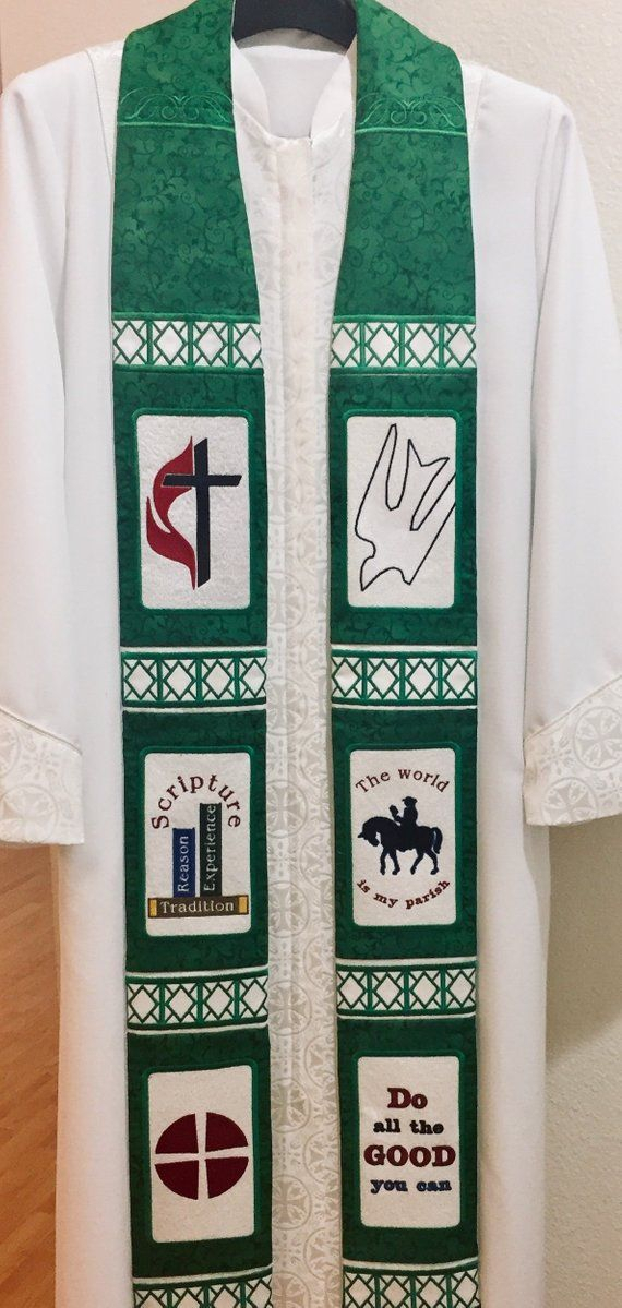 Wesleyan Methodist Clergy Stole With Great Britain Cross
