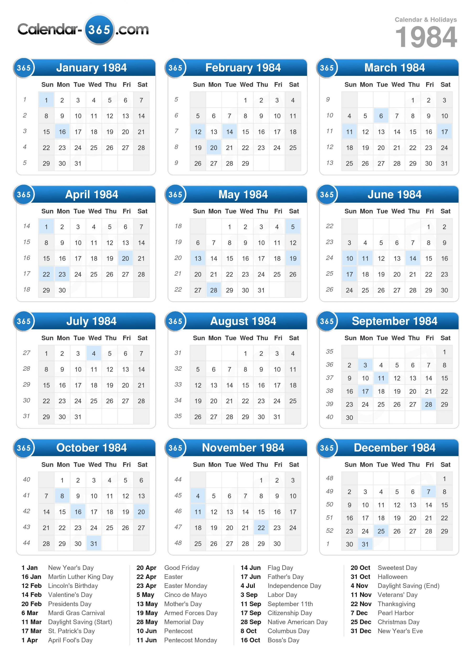 13 August 1984 Calendar 2022 [Updated Calendar] - Jordyn