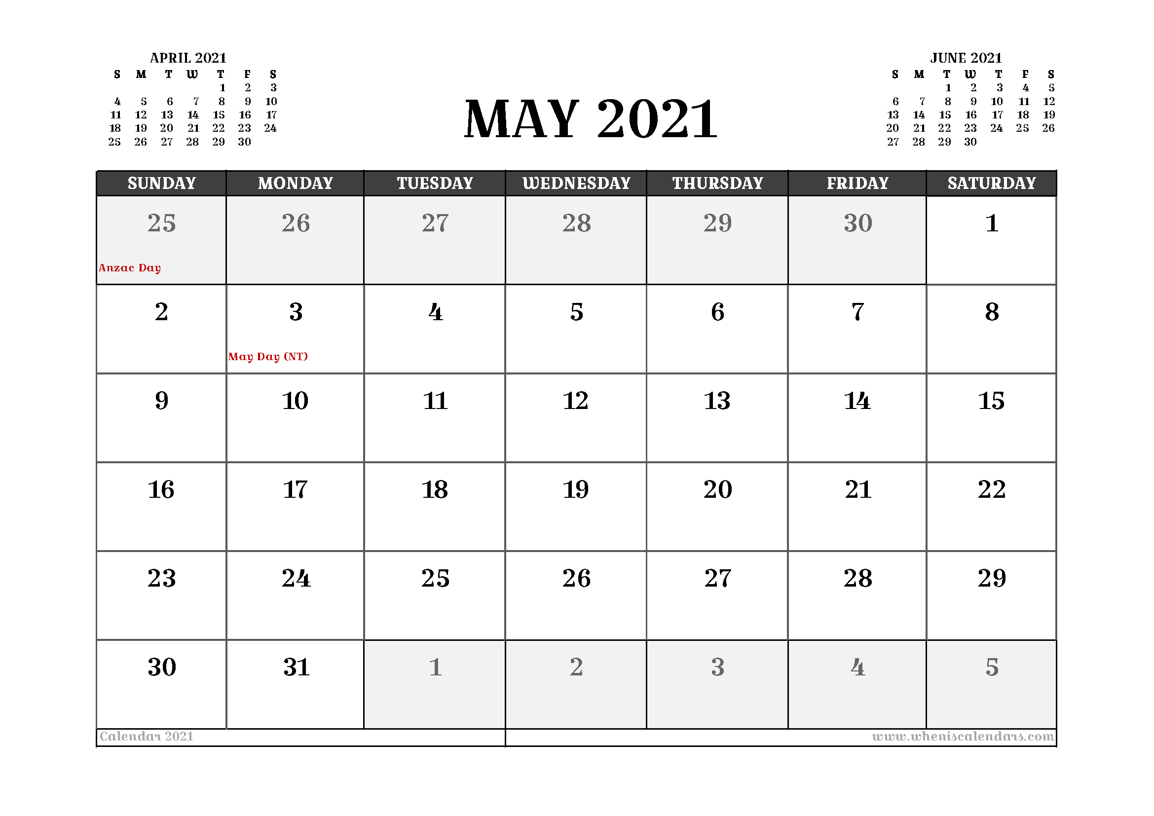 20+ Calendar 2021 Australia - Free Download Printable