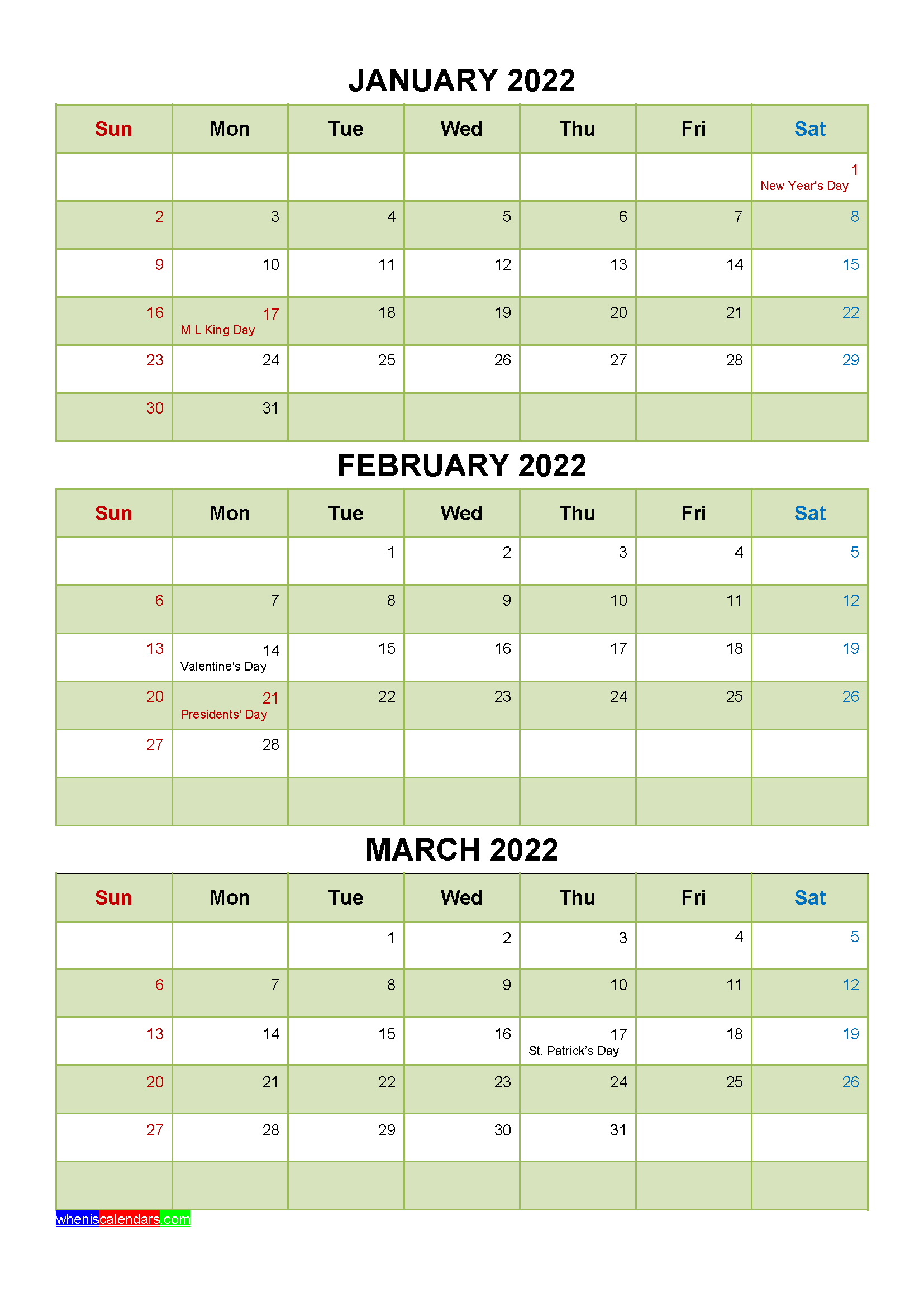 20+ Federal Holidays 2022 - Free Download Printable