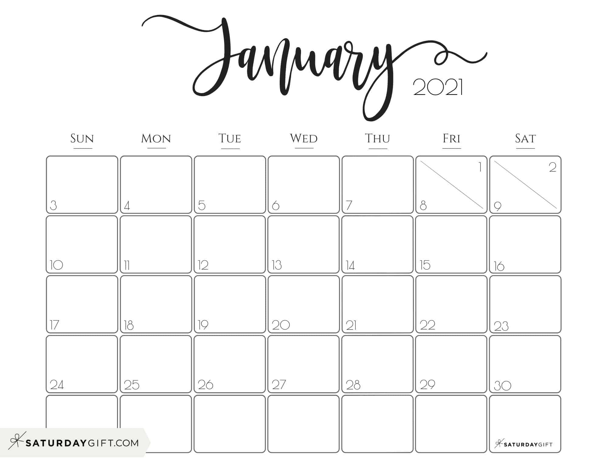 20+ January 2021 Calendar - Free Download Printable