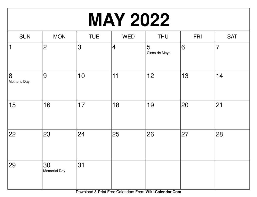 20+ Monthly Calendar 2022 - Free Download Printable