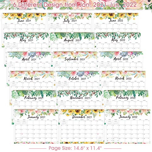 2021-2022 Calendar - Wall Calendar 2021-2022,146&#039;&#039; X 114