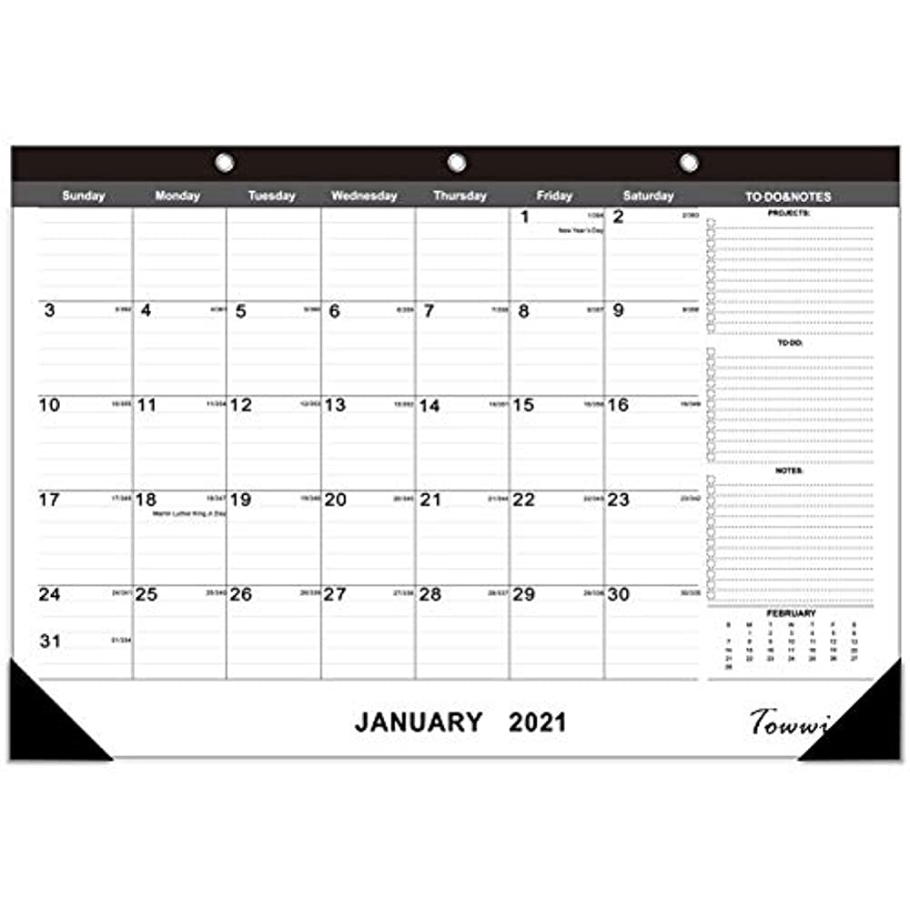 2021 2022 Monthly Desk Pad Calendar Desk/Wall For Daily