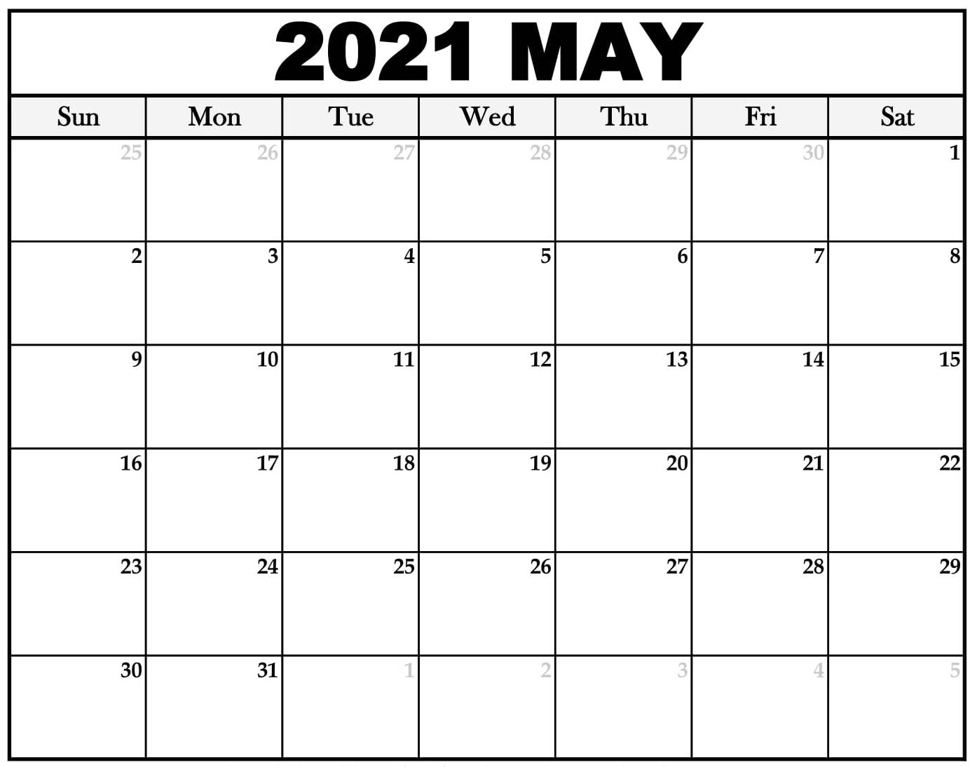 2021 Canadian Calendar Printable Free : Free Monthly