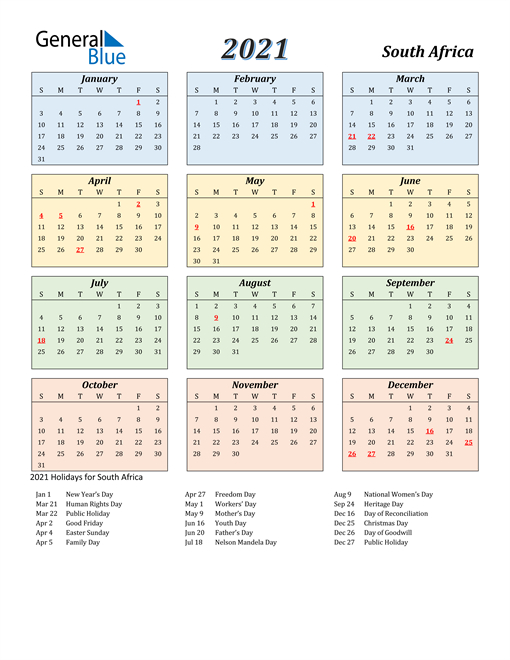 March 2022 Calendar South Africa Calendar Template 2022
