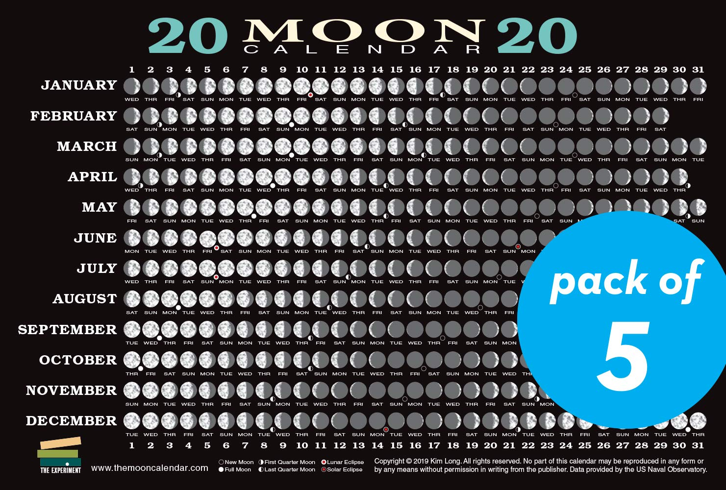 2021 Lunar Phase Calendar | Printable March