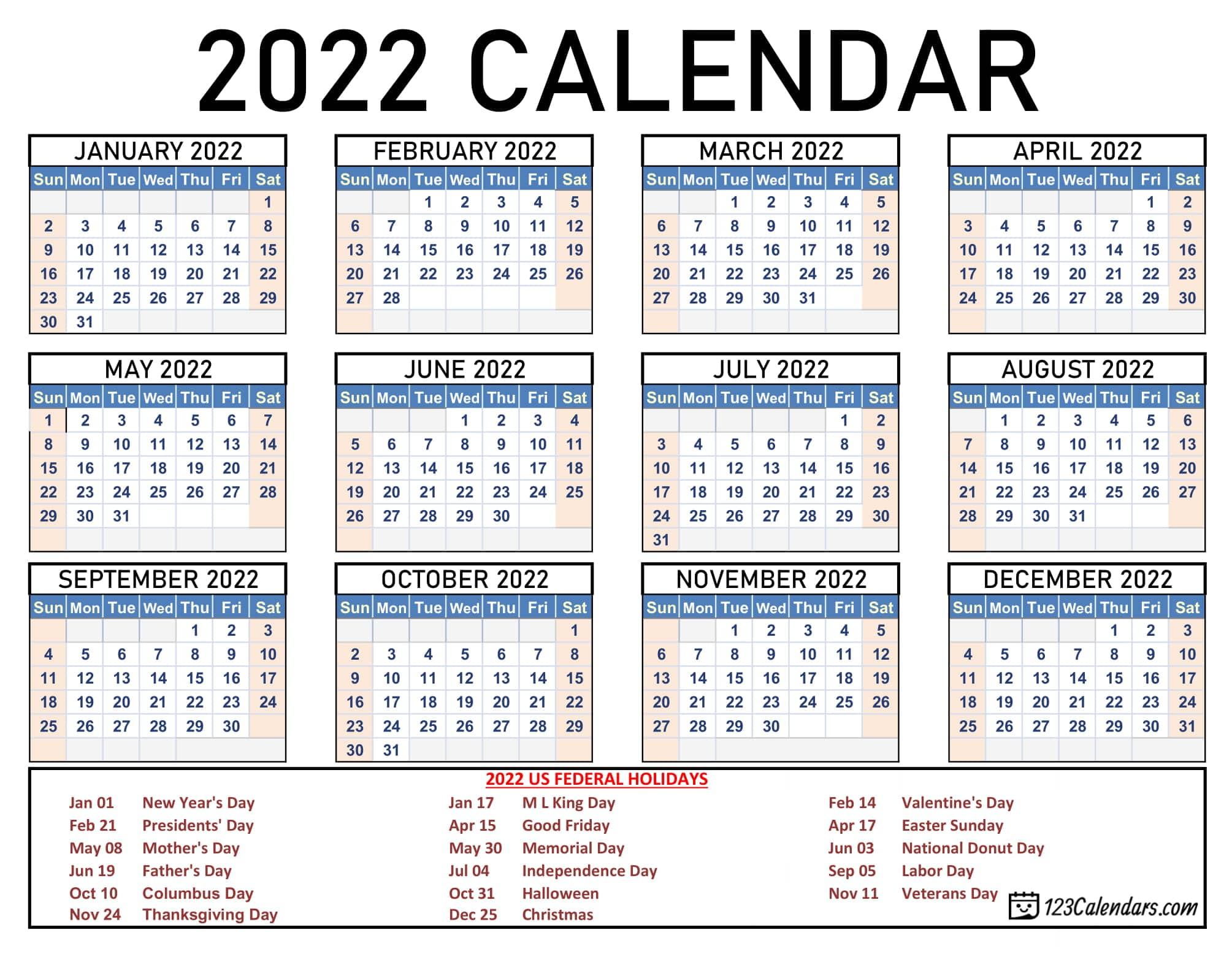 2021 Printable Calendar | 123Calendars