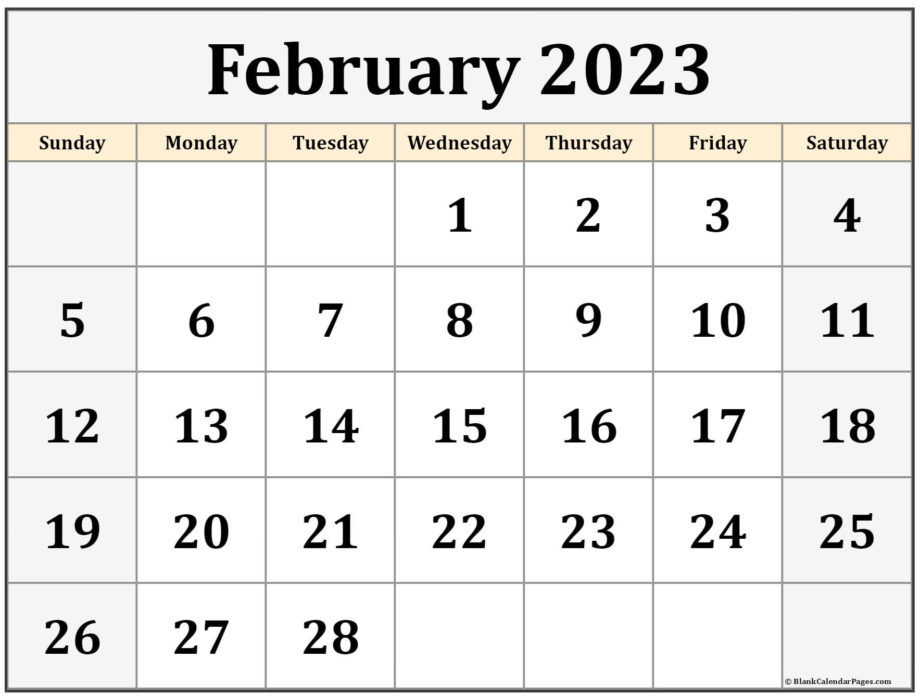 2022 And 2023 Calendar Printable February - 2023 Printable