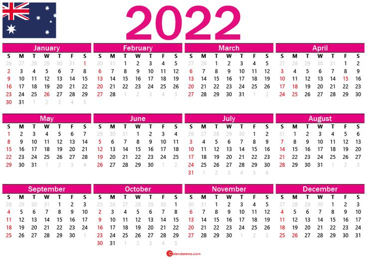 2022 Calendar Australia In 2021 | Calendar Australia