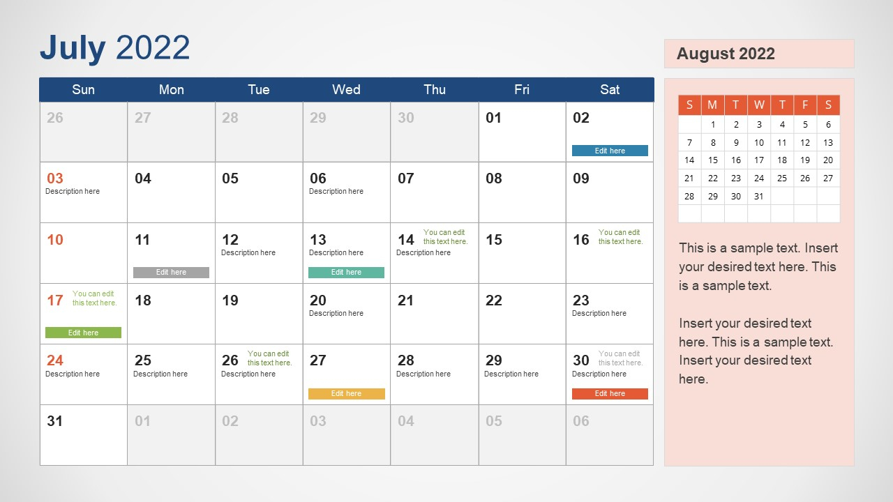 2022 Calendar Powerpoint Templates - Slidemodel