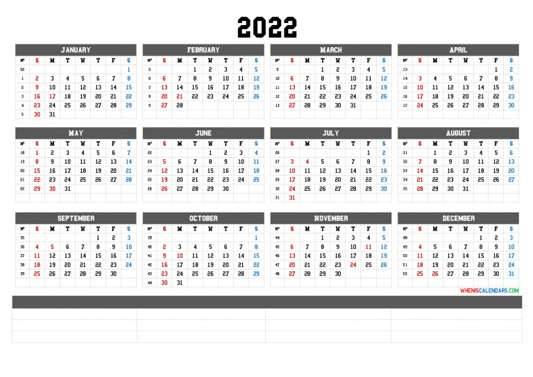 2022 Calendar South Africa Word Template | 2021 Printable Calendars