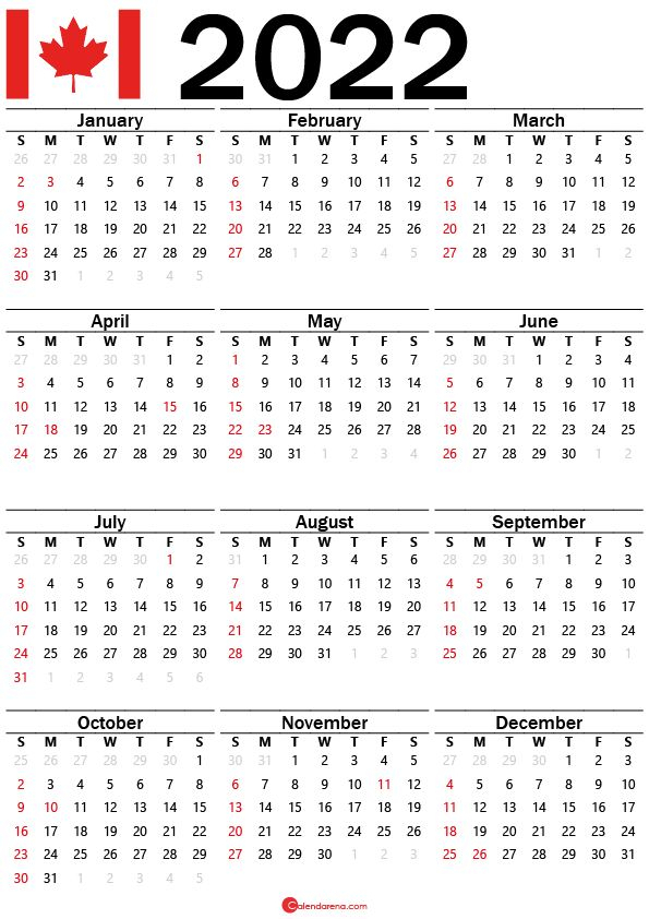2022 Calendar With Weeks Numbers Canada In 2021 | Calendar
