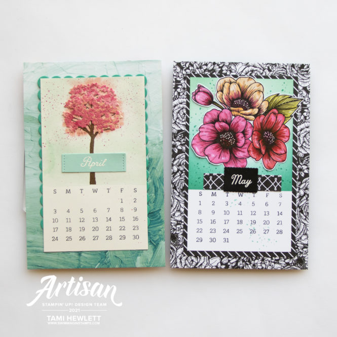 2022 Desktop Calendars — April &amp; May | Swimming In Stamps