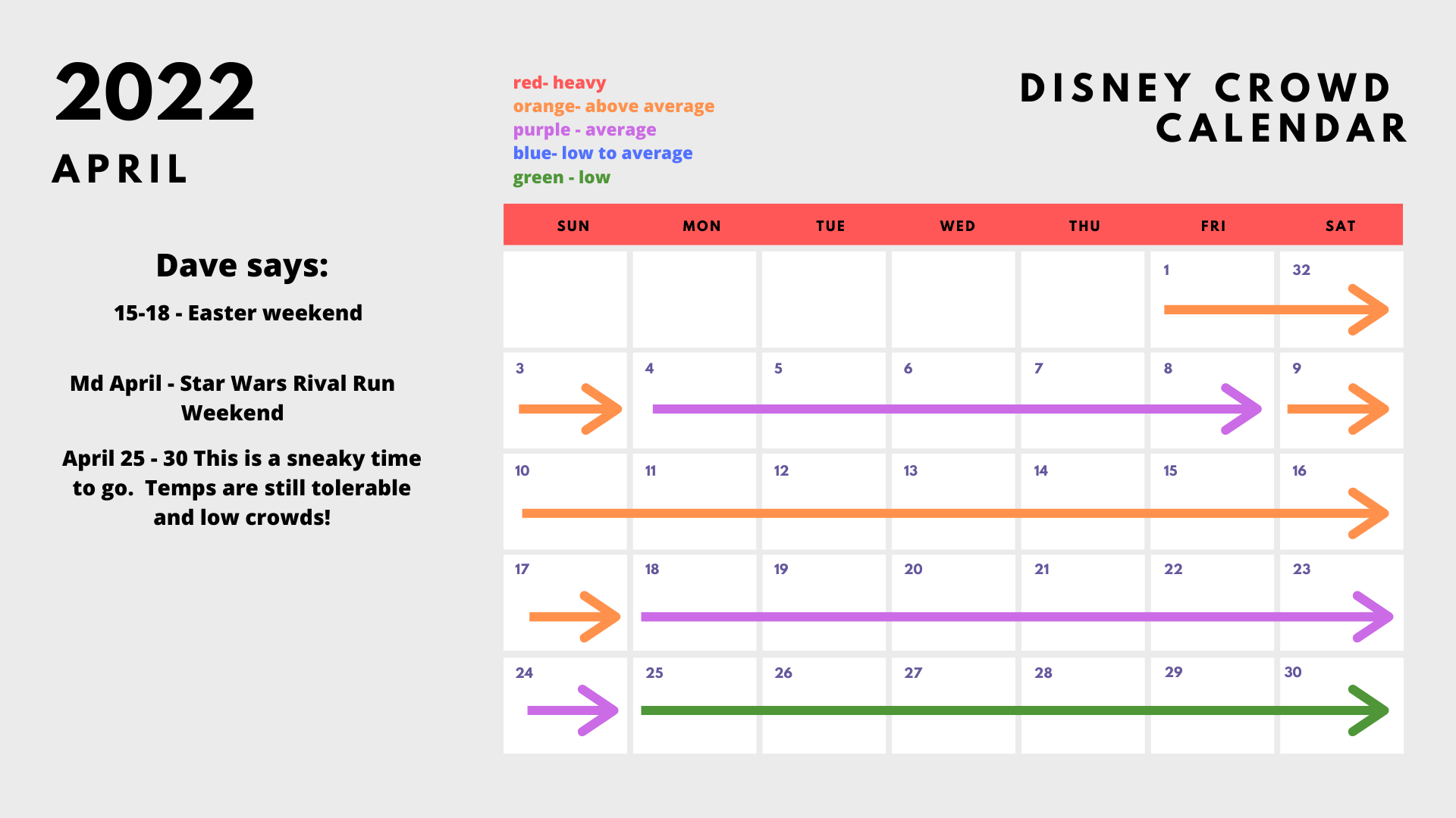 2022 Disney World Crowd Calendar: Best (&amp; Worst!) Times To