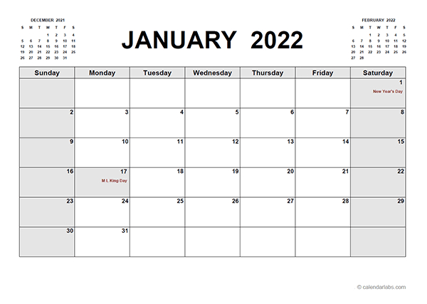2022 Printable Calendar Pdf - Free Printable Templates