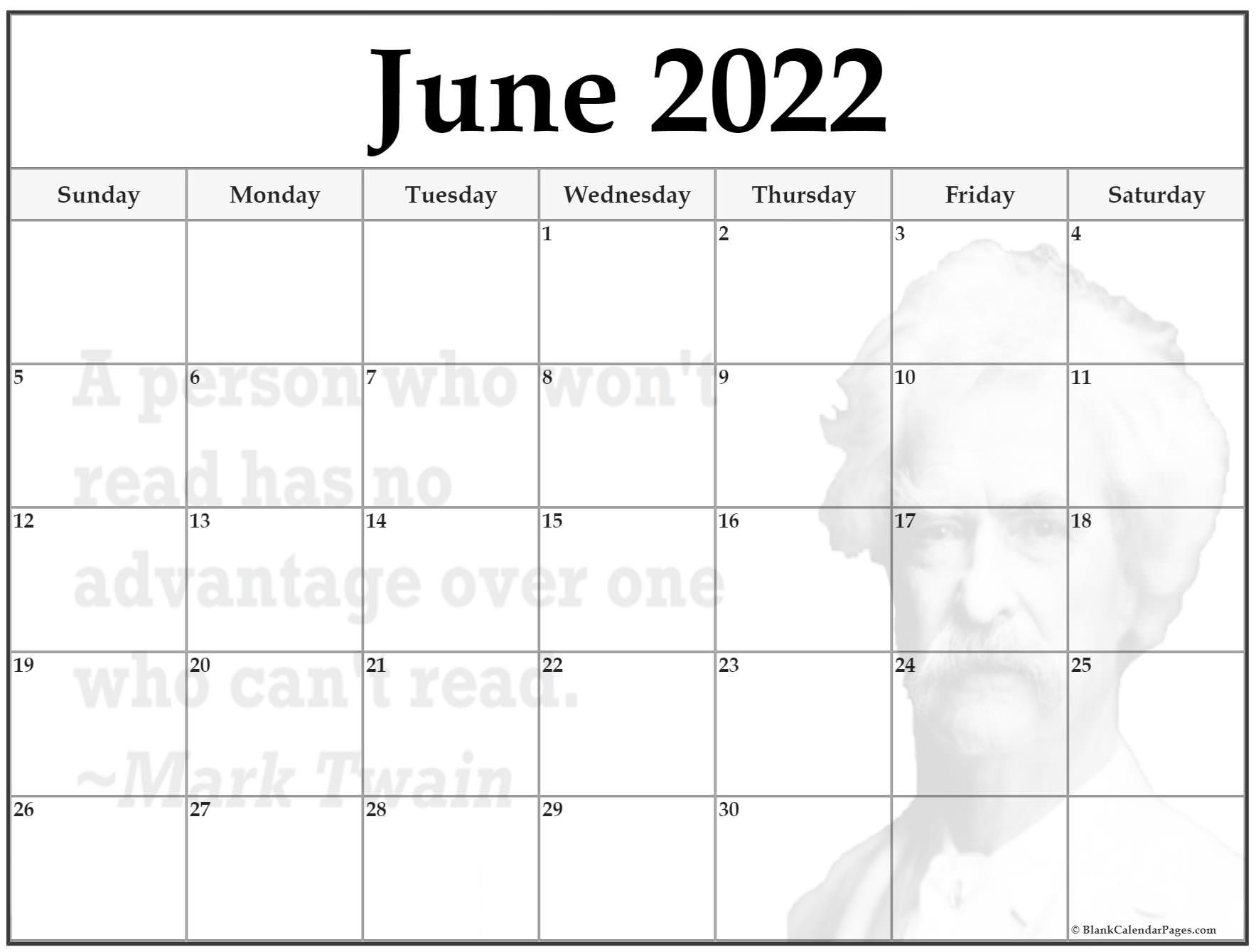 24+ June 2022 Quote Calendars