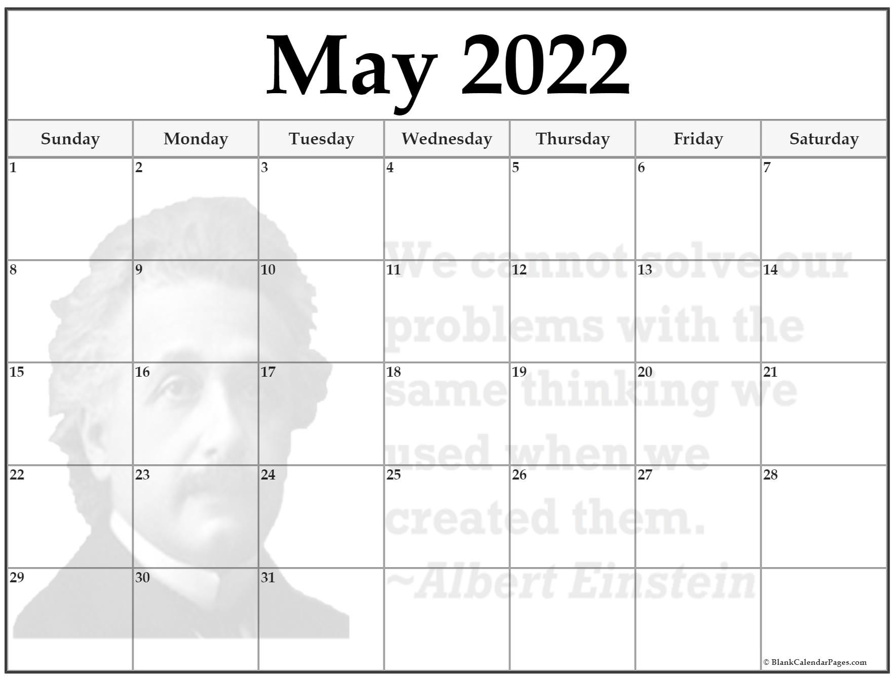24+ May 2022 Quote Calendars