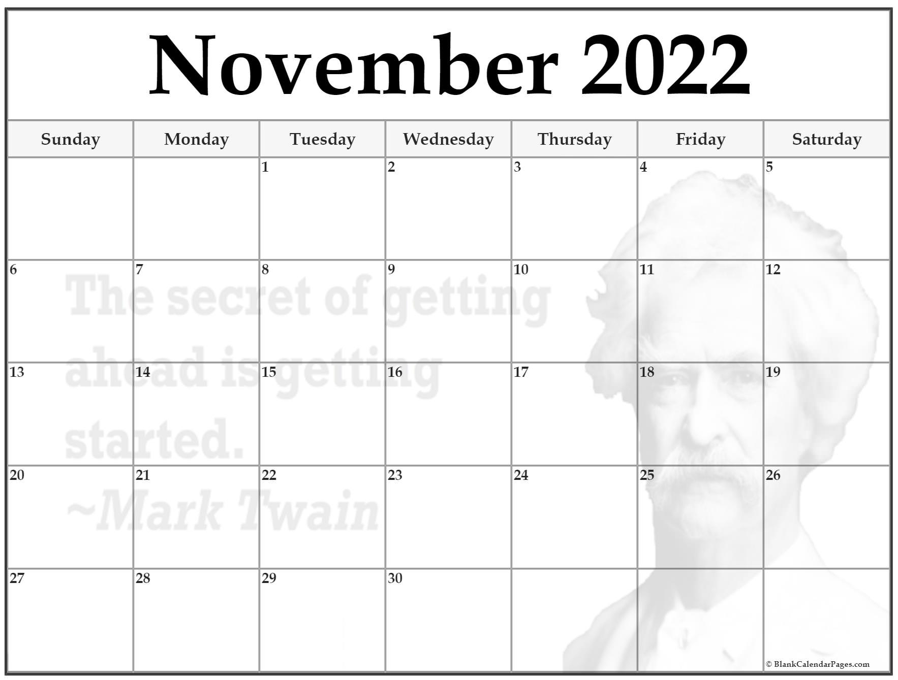 24+ November 2022 Quote Calendars