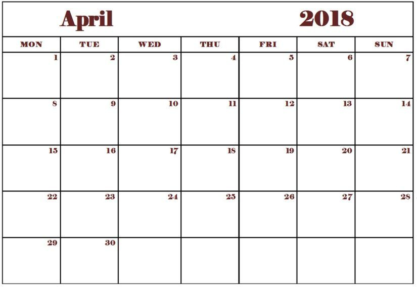 30 Best Free Printable Calendars For April 2020