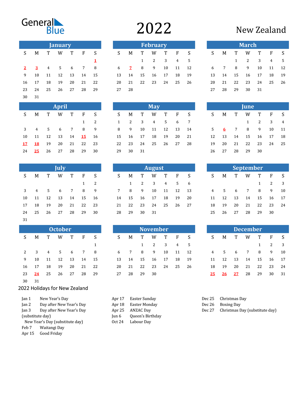 June 2022 Calendar Nz Calendar Template 2023