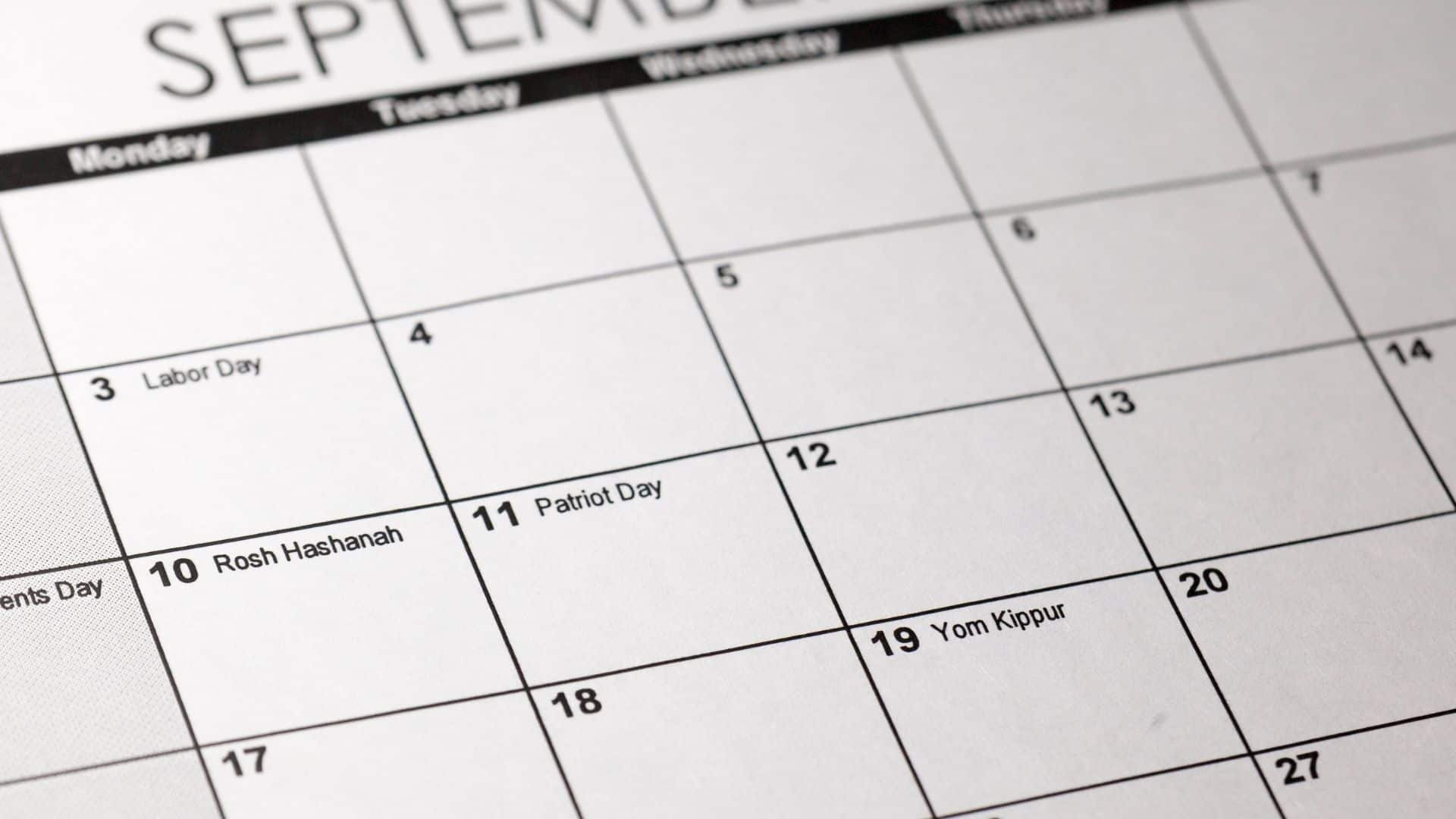 50+ Printable Calendar For October 2022 Jewish Holidays