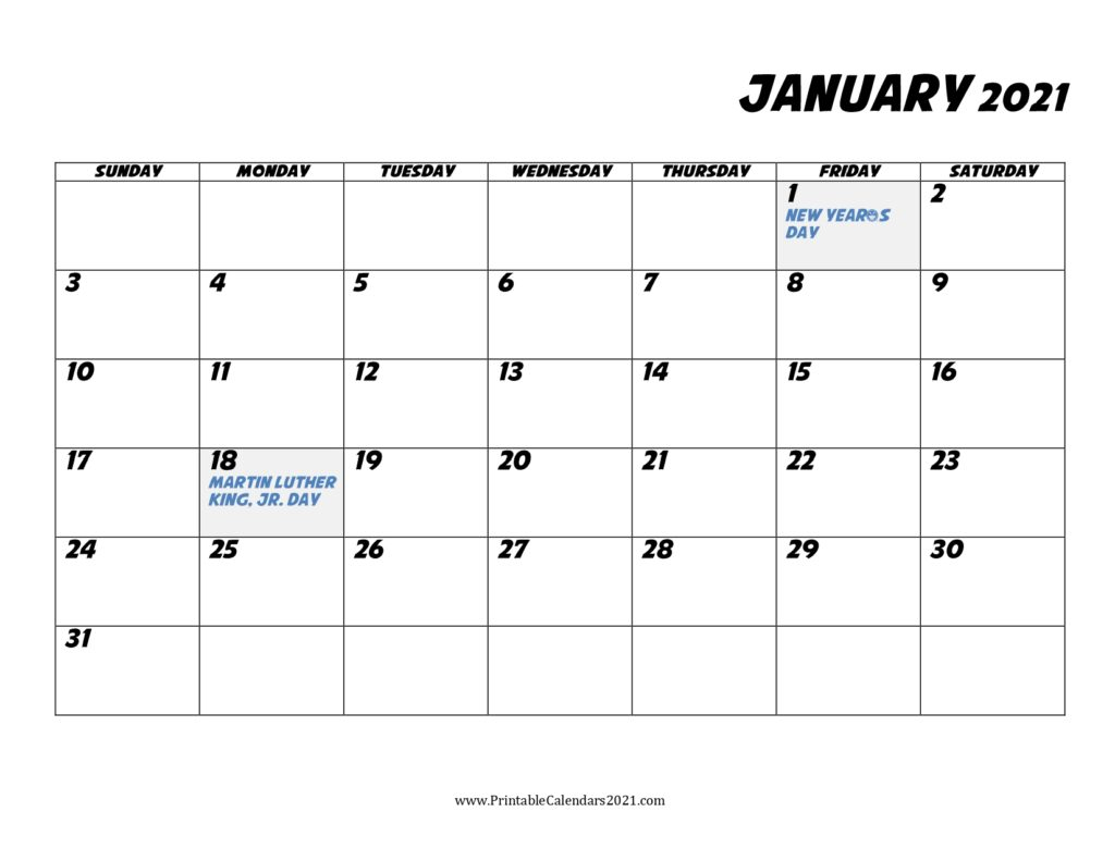 65+ January 2022 Calendar Printable, January 2022 Calendar