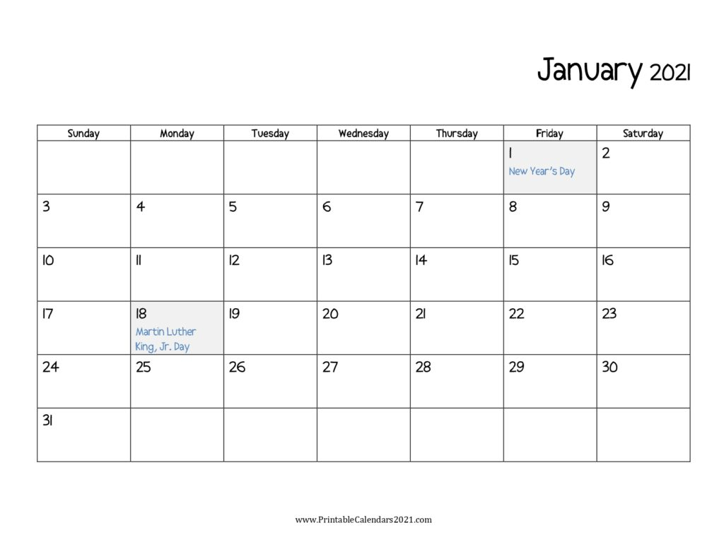 65+ January 2022 Calendar Printable, January 2022 Calendar