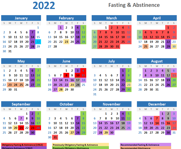 A Catholic Life: 2022 Traditional Catholic Fasting And