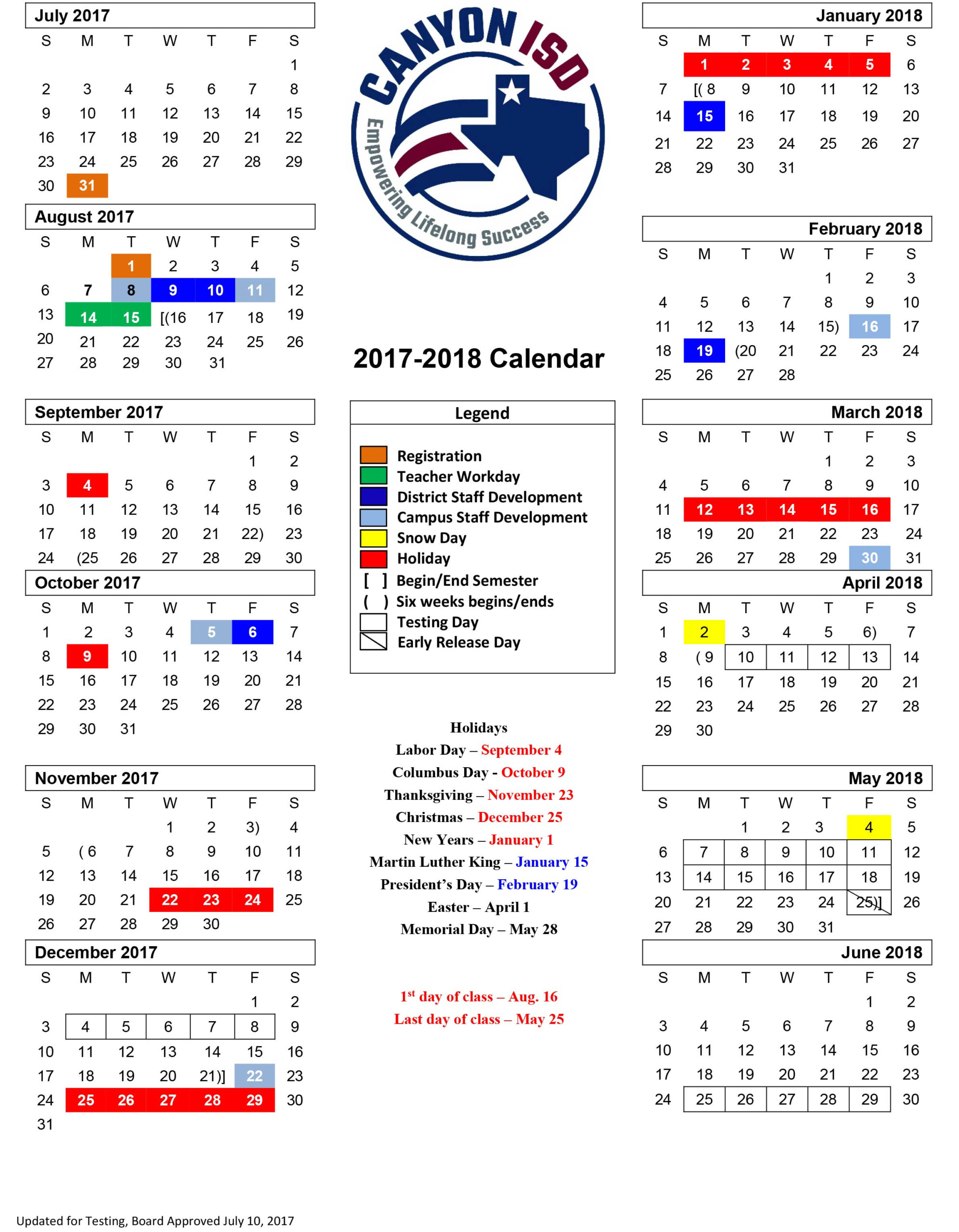 Aisd Calendar 2025-2025