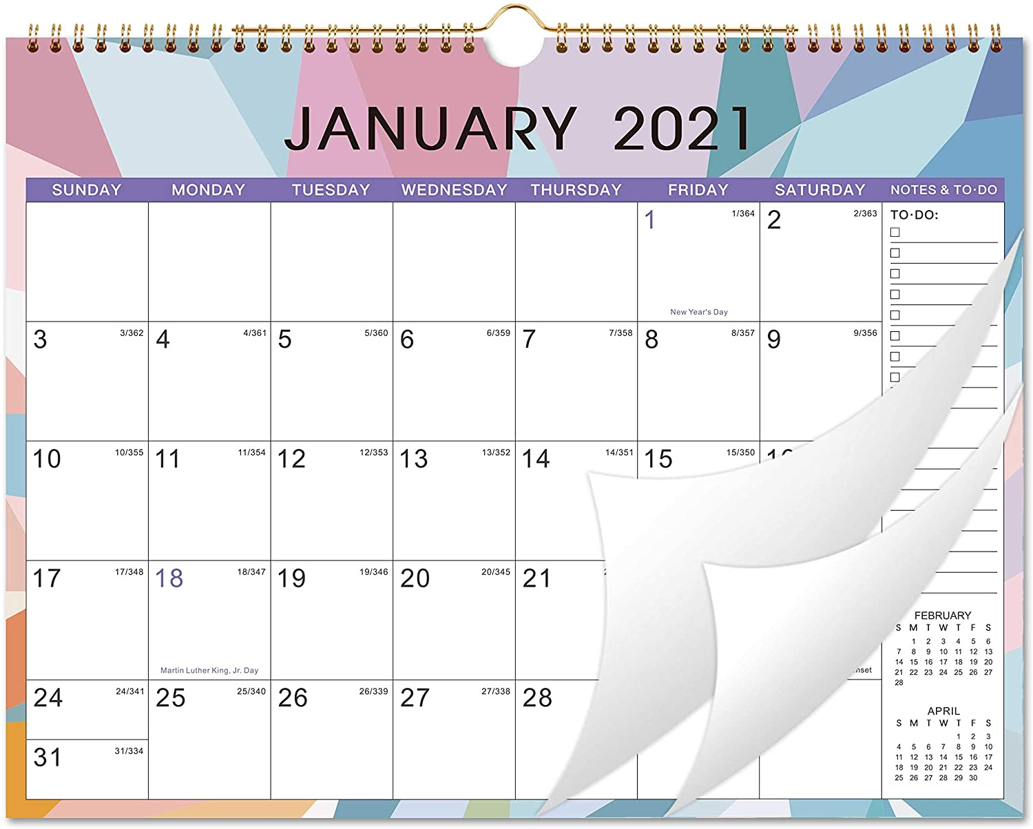 Amazon : 2021-2022 Calendar - 18 Monthly Wall Calendar