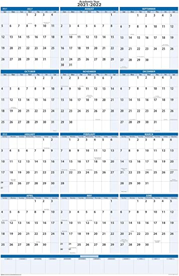 Amazon : Academic Dry And Wet Erasable Wall Calendars