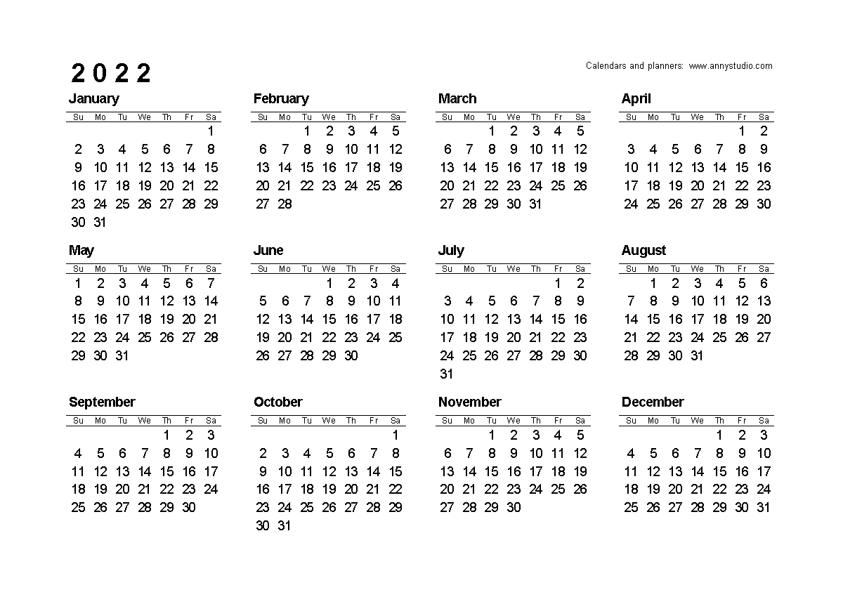 August 2021 To January 2022 Blank Calendar | Free Resume