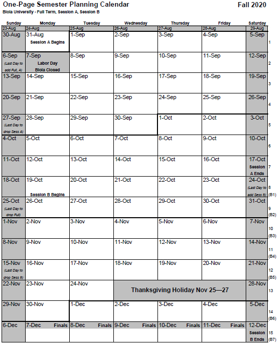 Biola 2021 2022 Calendar | Lunar Calendar